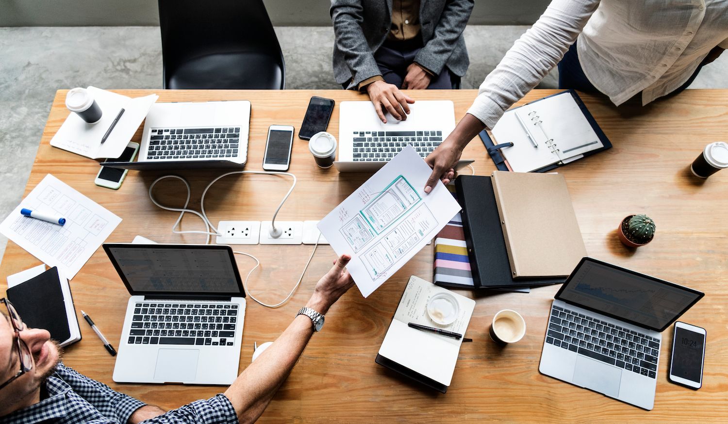 people working in an office